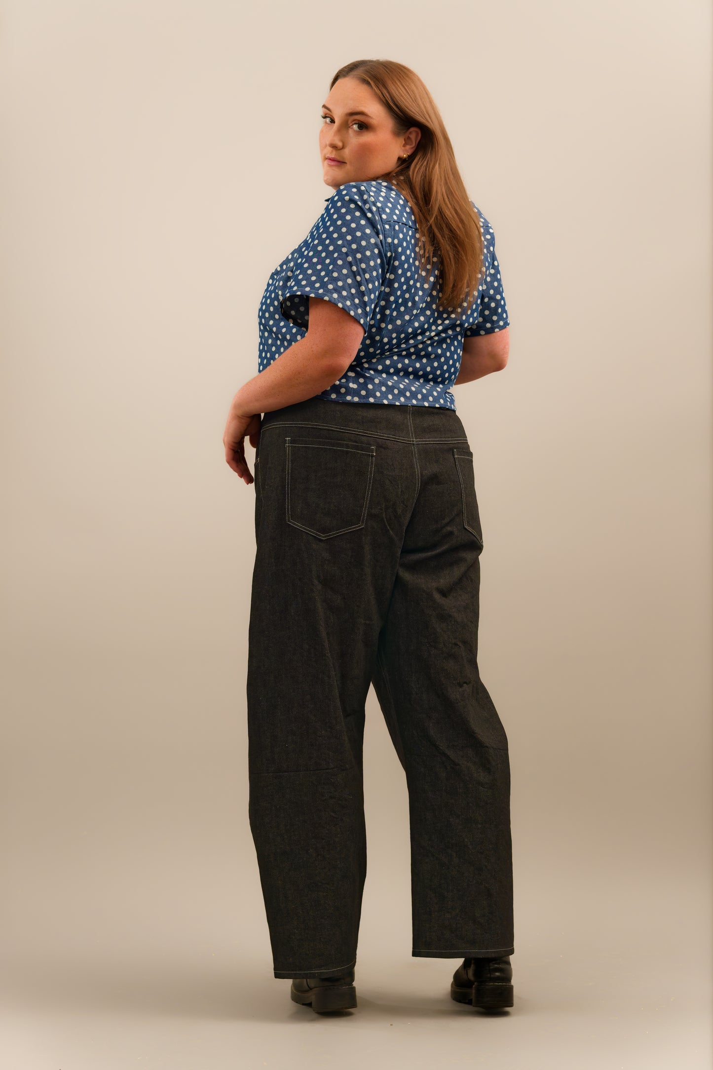 Polka Dot Short Sleeve Blouse
