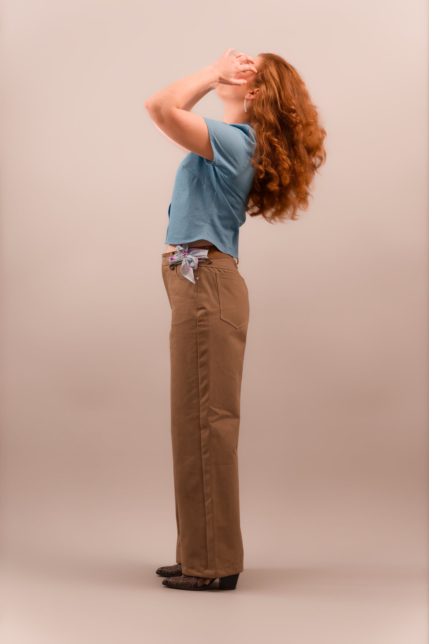 Khaki Wide Leg Jeans