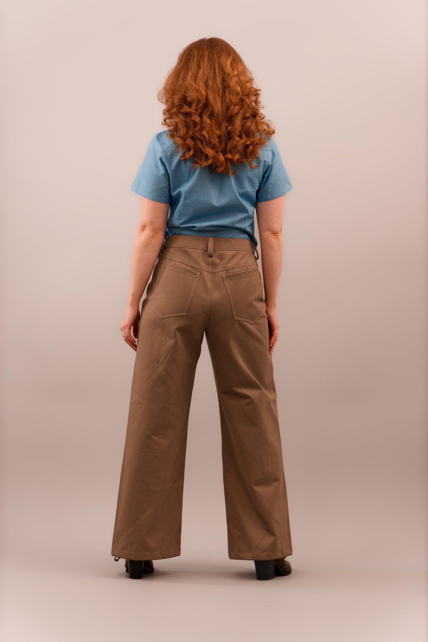 Khaki Wide Leg Jeans