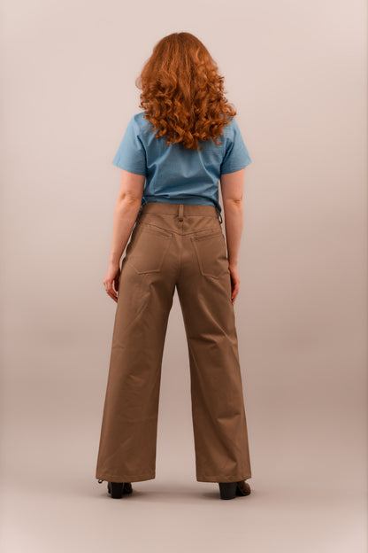 Khaki Wide Leg Jeans