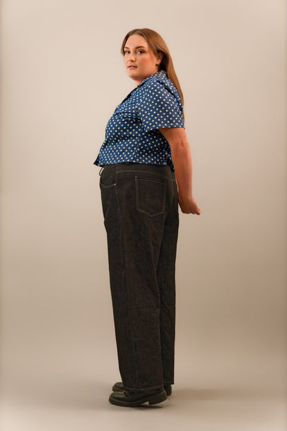 Polka Dot Short Sleeve Blouse