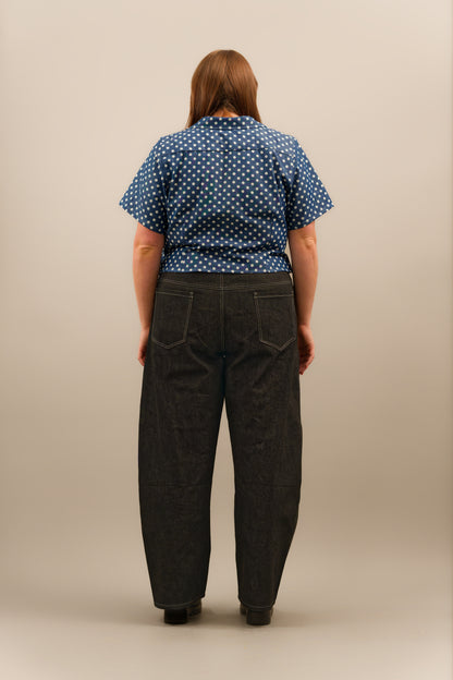 Polka Dot Short Sleeve Blouse