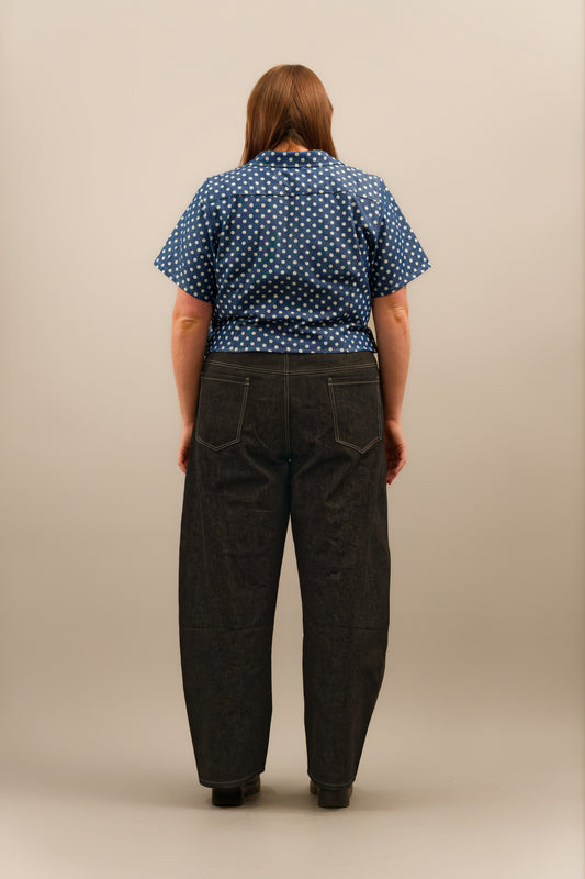 Polka Dot Short Sleeve Blouse