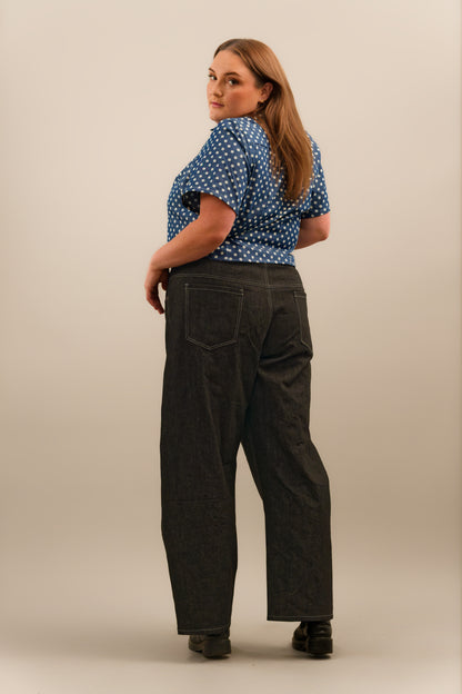 Polka Dot Short Sleeve Blouse