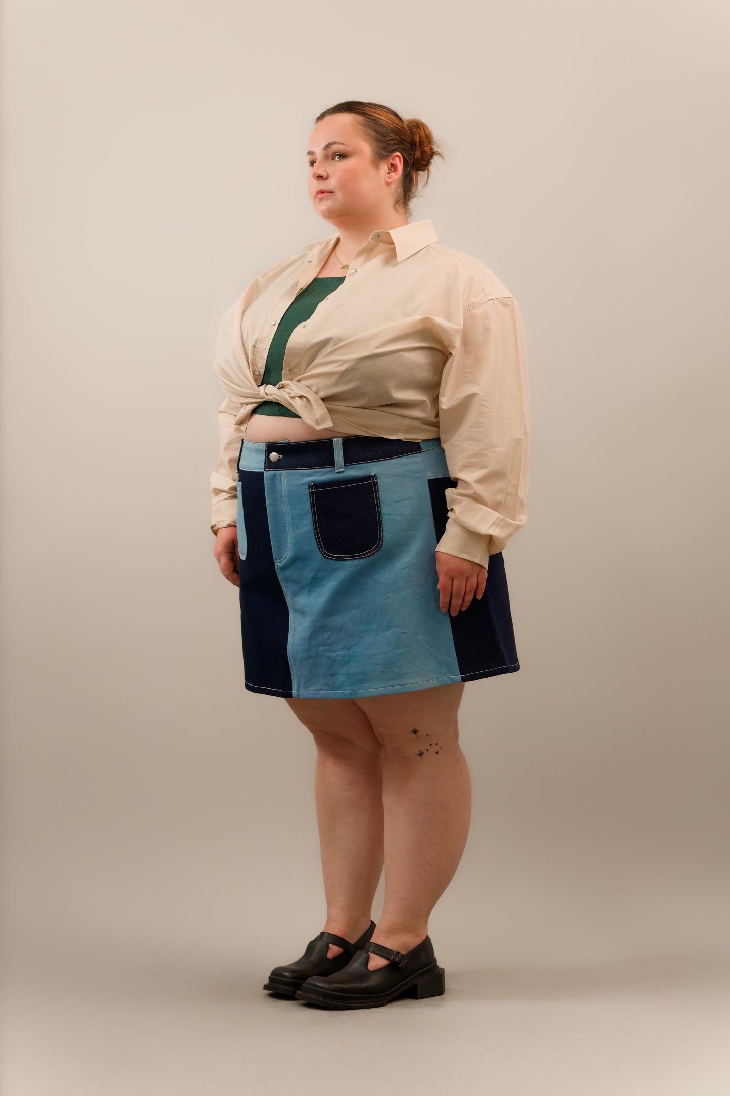 Champagne Long Sleeved Button Down