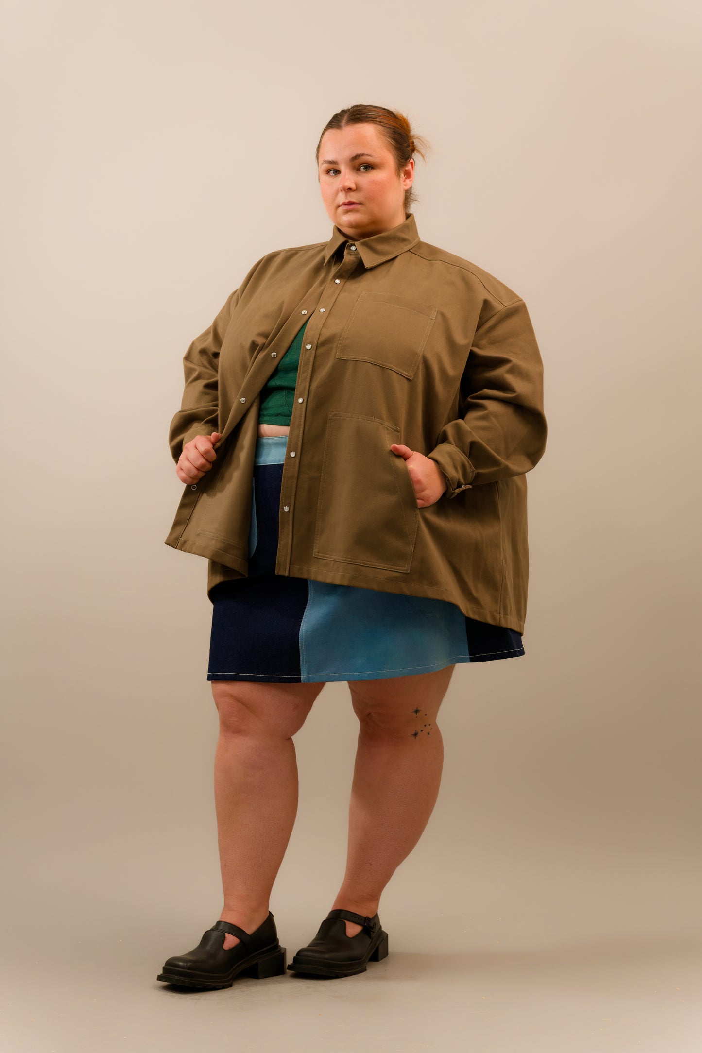 Khaki Denim Chore Jacket