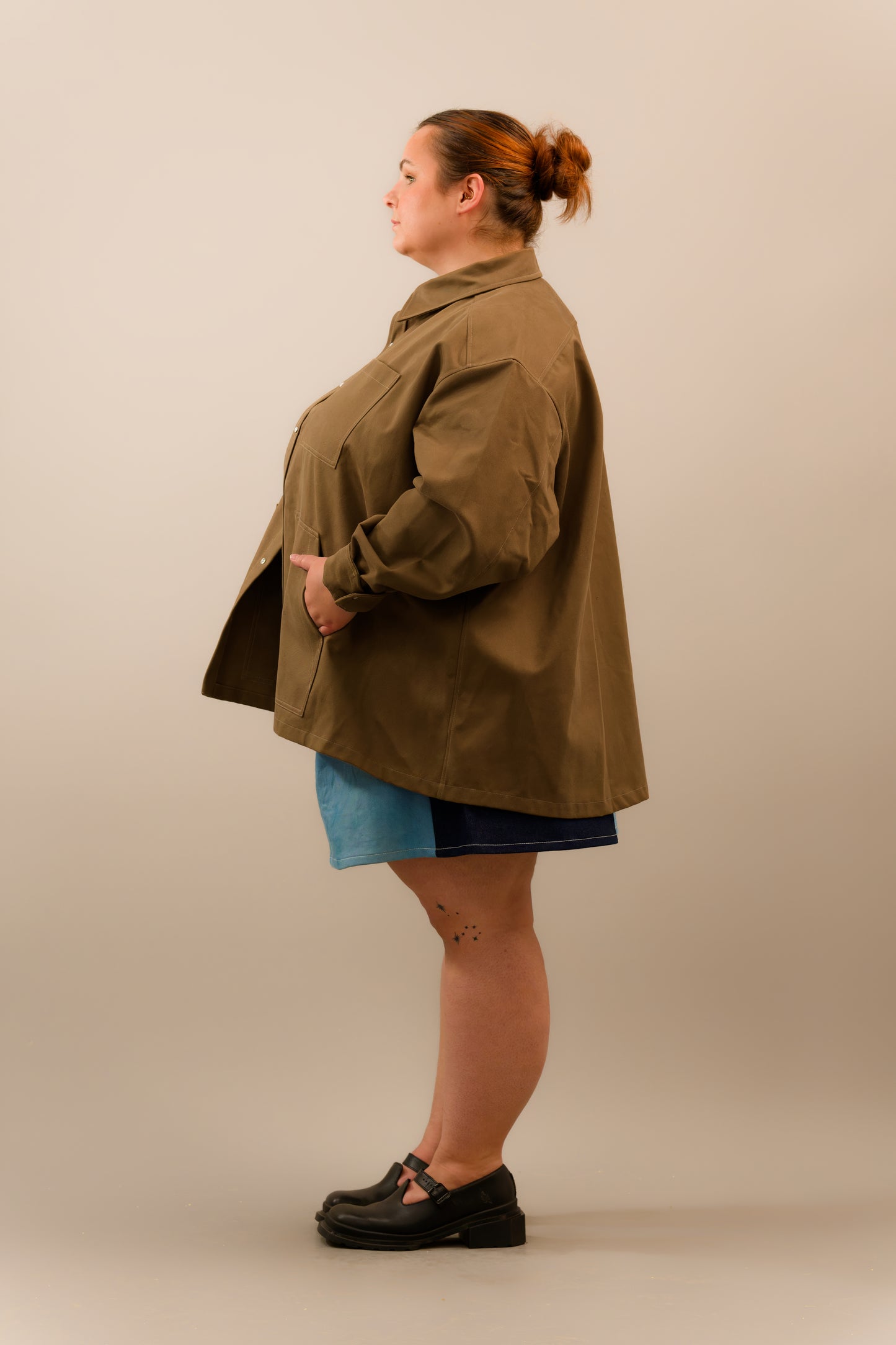 Khaki Denim Chore Jacket