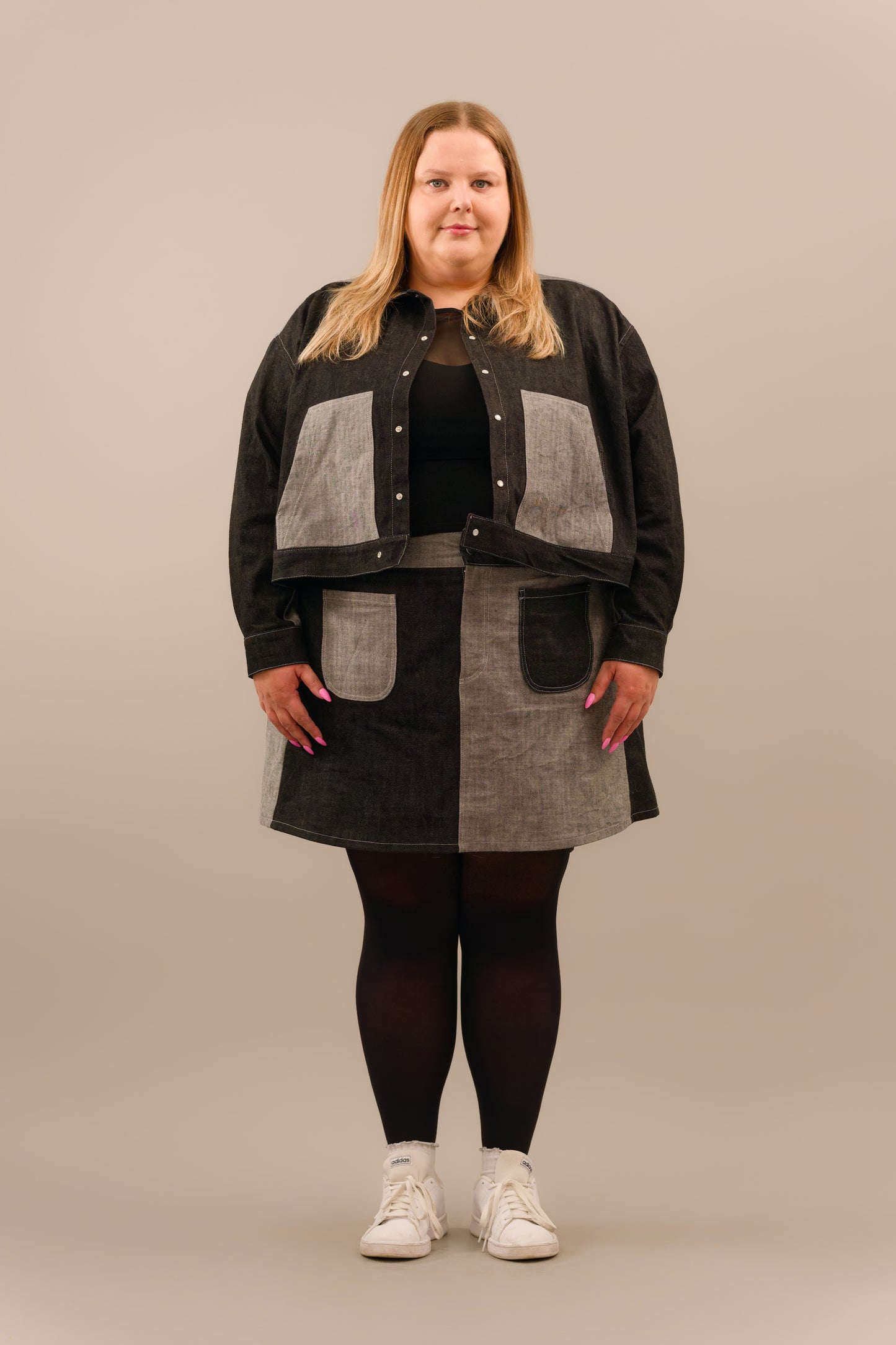 "Raven" Two-Tone Skirt