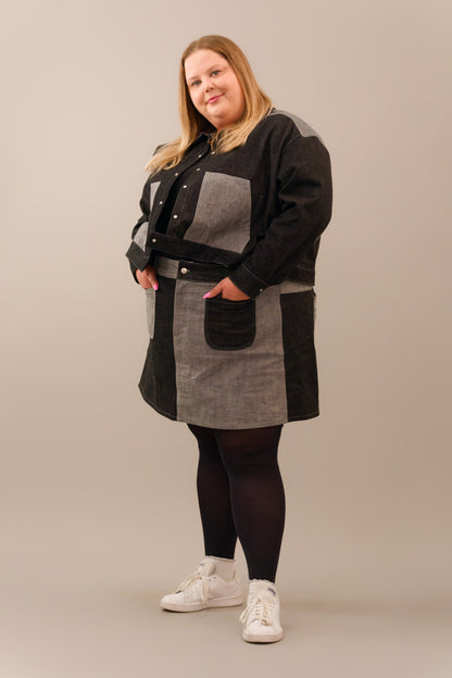 "Raven" Two-Tone Skirt