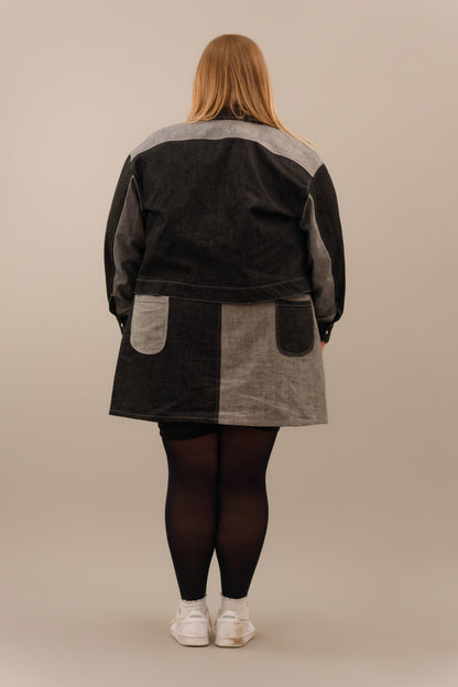 "Raven" Two-Tone Skirt