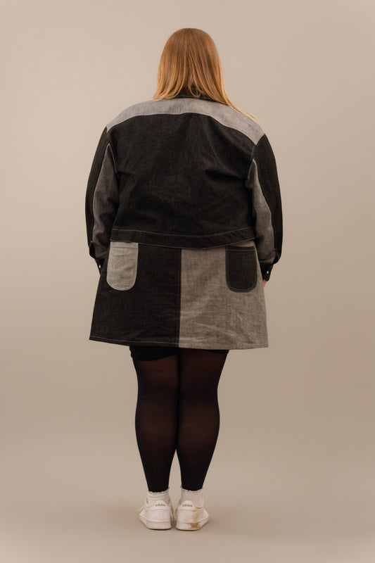 "Raven" Two-Tone Skirt