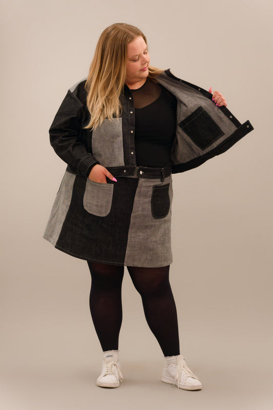 "Raven" Cropped Jean Jacket