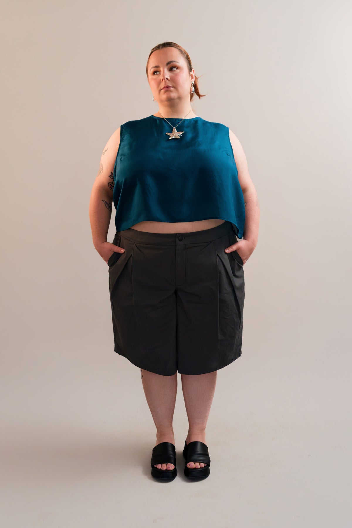 "Wombat" Pleated Shorts